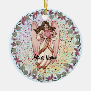 Ornamento De Cerâmica Love Angel