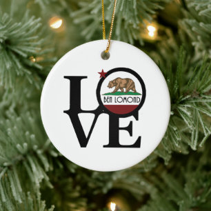 Ornamento De Cerâmica LOVE Ben Lomond California Ceramic Ornament