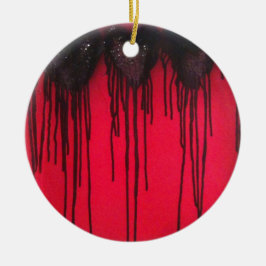 Ornamento De Cerâmica Love Bleeds Black