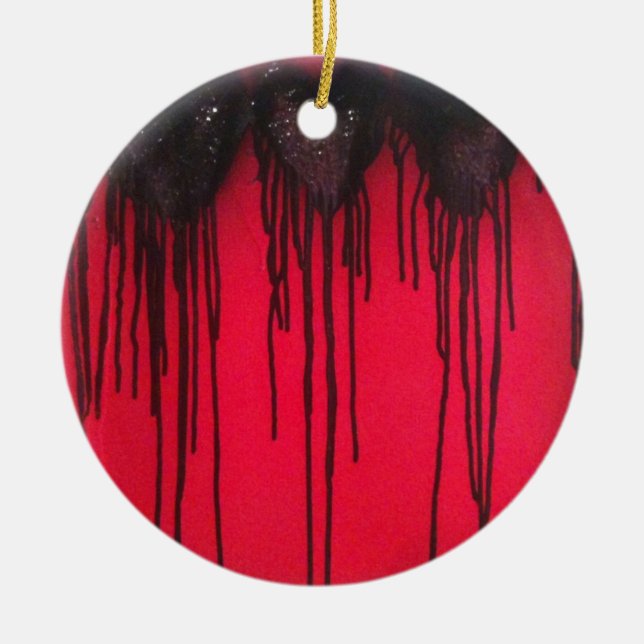 Ornamento De Cerâmica Love Bleeds Black (Frente)