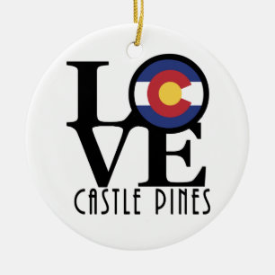 Ornamento De Cerâmica LOVE Castle Pines