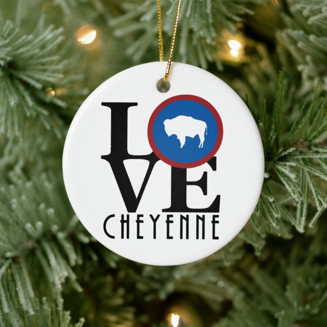 Ornamento De Cerâmica LOVE Cheyenne yoming (Árvore)