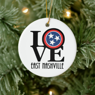 Ornamento De Cerâmica LOVE East Nashville