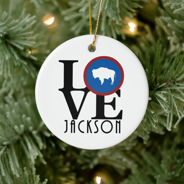 Ornamento De Cerâmica LOVE Jackson Wyoming (Árvore)