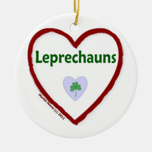Ornamento De Cerâmica Love Leprechauns