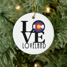 Ornamento De Cerâmica LOVE Loveland Colorado