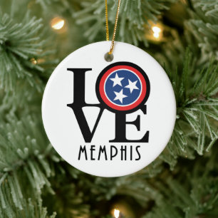 Ornamento De Cerâmica LOVE Memphis