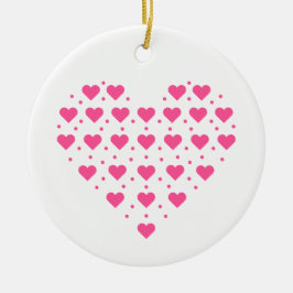 Ornamento De Cerâmica Love rosa Herzen