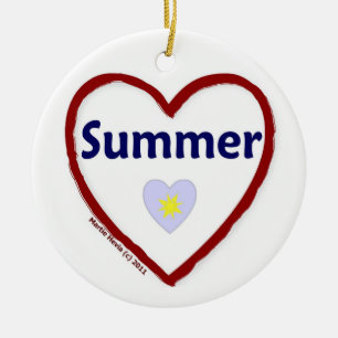 Ornamento De Cerâmica Love Summer