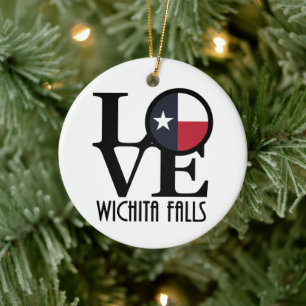 Ornamento De Cerâmica LOVE Wichita Falls, Texas