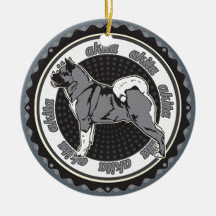 Ornamento De Cerâmica Lover Akita