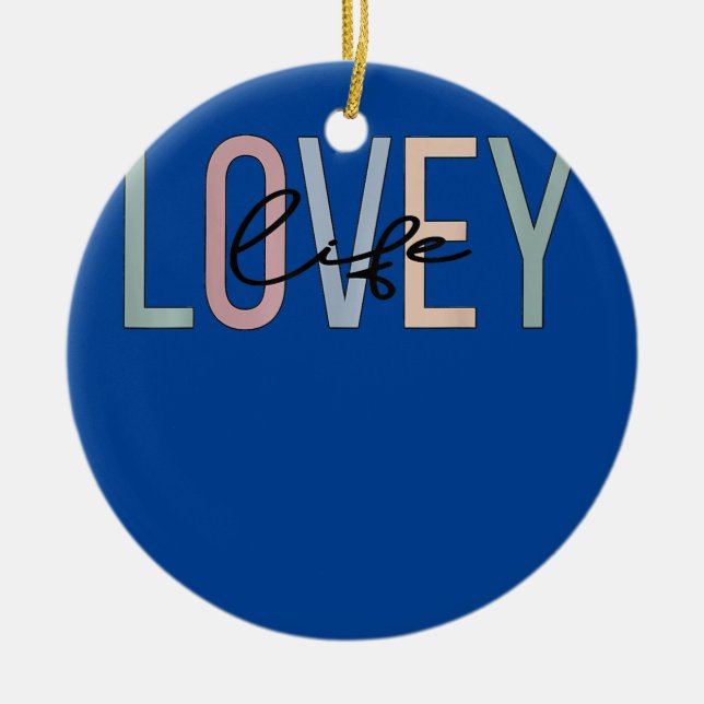 Ornamento De Cerâmica Lovey Life Lovey Avó Boho Lovey Avó (Frente)