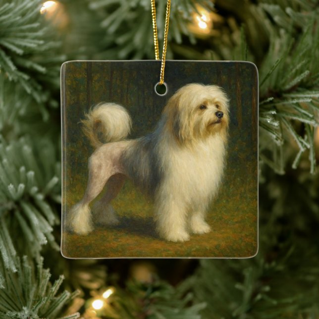 Ornamento De Cerâmica Lowchen (Árvore)