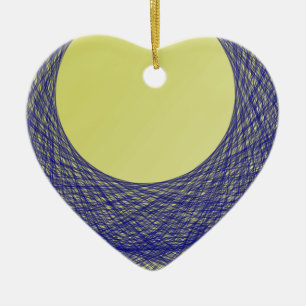 Ornamento De Cerâmica Lua bonita cor azul-clara