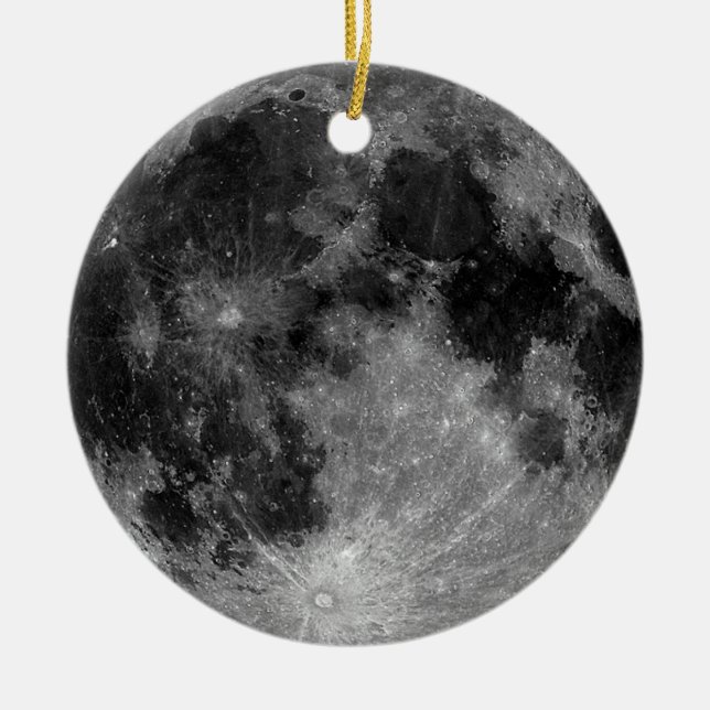 Ornamento De Cerâmica Lua cheia (Frente)
