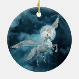 Ornamento De Cerâmica Luar pegasus