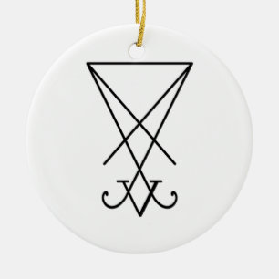 Ornamento De Cerâmica Lucifer Sigil Lamen (base do ornamento)