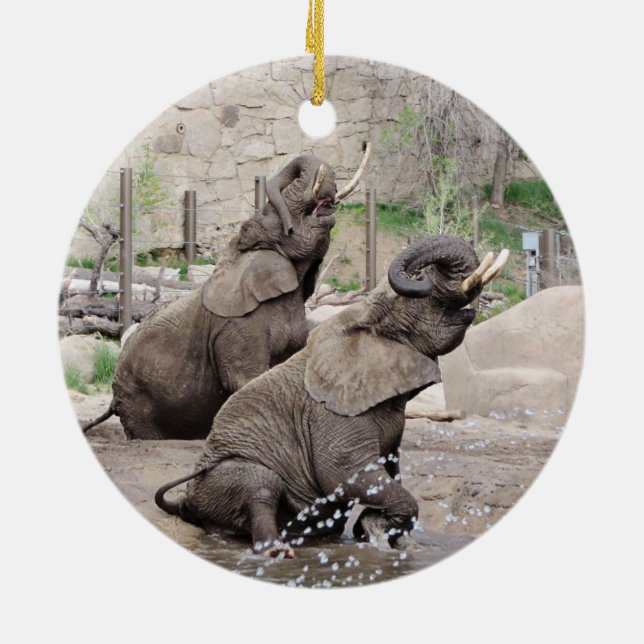 Ornamento De Cerâmica Lucky e Kimba 2014 (Traseira)