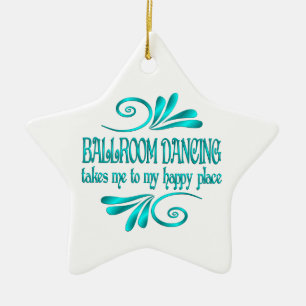 Ornamento De Cerâmica Lugar feliz de dança de salão