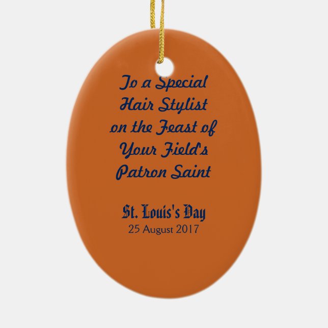 Ornamento De Cerâmica Luís IX, Rei (PM 05) (Verso)