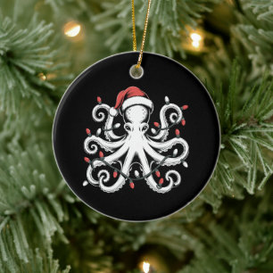 Ornamento De Cerâmica Lula de Natal Luzes de Chapéu do Papai Noel Férias