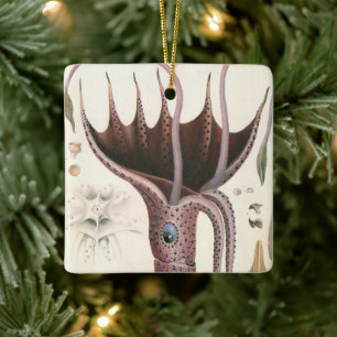 Ornamento De Cerâmica Lula dos Guarda-chuvas, Animais Vintage da Marinha