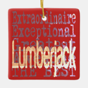 Ornamento De Cerâmica Lumberjack Extraordinaire