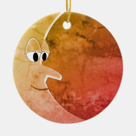 Ornamento De Cerâmica Luna Vintage Moon Drawn