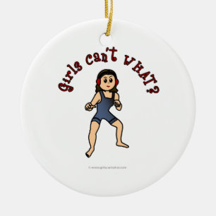 Ornamento De Cerâmica Luta das mulheres leves