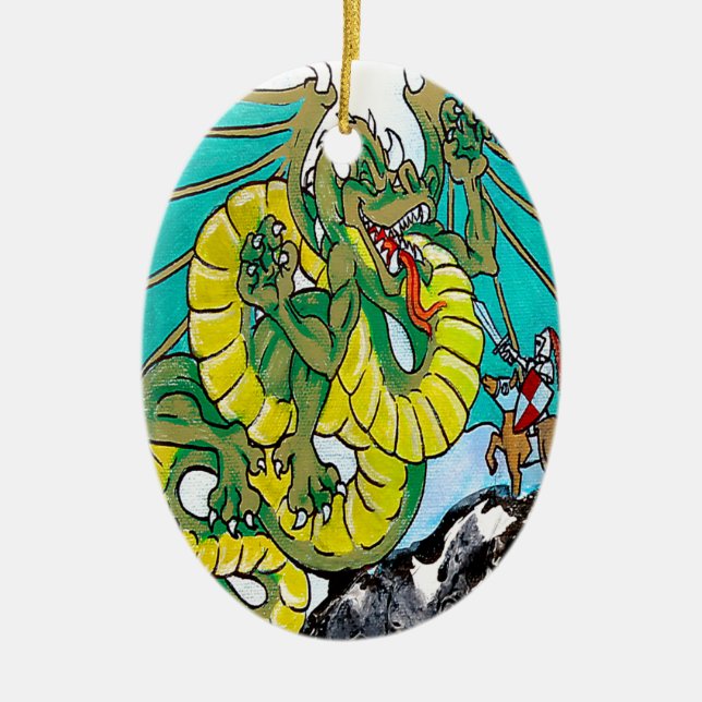 Ornamento De Cerâmica luta final (vertical) (Frente)