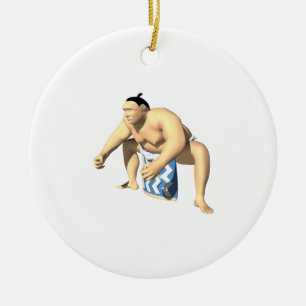 Ornamento De Cerâmica Lutador 3 do Sumo