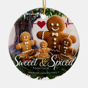 Ornamento De Cerâmica Luxo Emocional Família de Biscoito de Gengibre Bat