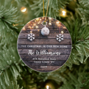 Ornamento De Cerâmica Luzes de madeira russa estrelam lar aquecendo novo