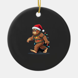 Ornamento De Cerâmica Luzes De Natal Da Árvore De Natal Do Papai Noel Bi
