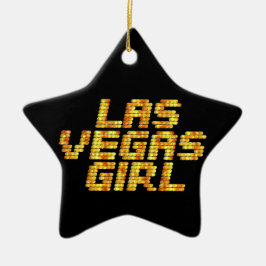 Ornamento De Cerâmica Luzes de Neon - Garota de Las Vegas