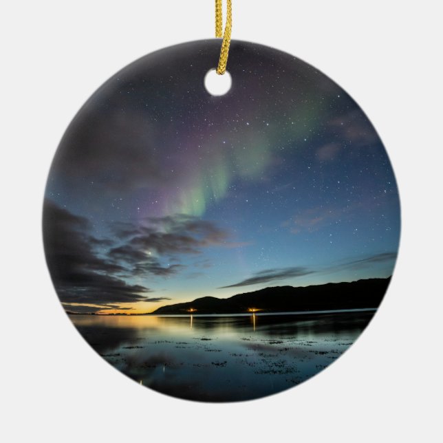 Ornamento De Cerâmica Luzes do norte (Frente)