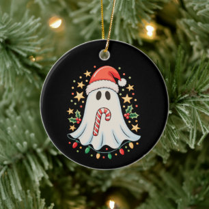 Ornamento De Cerâmica Luzes Fantasmas Fofos Árvore Bolo Feliz Natal Xmas