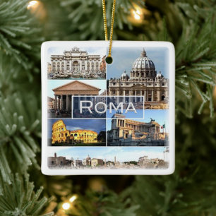 Ornamento De Cerâmica LZO010 mosaic of ROME, Lazio, Italy,