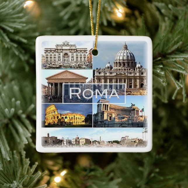 Ornamento De Cerâmica LZO010 mosaico de ROME, Lácio, Itália, (Árvore)