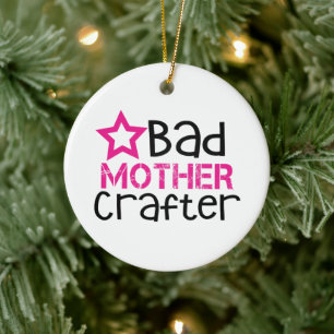 Ornamento De Cerâmica Má Mãe Crafter