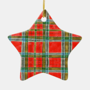 Ornamento De Cerâmica MAC BAIN TARTAN Ceramic Star Ornament