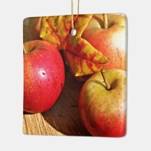 Ornamento De Cerâmica maçã maçãs fruta comida vinha personalizar