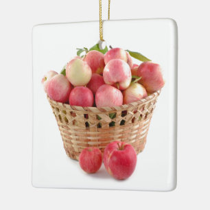 Ornamento De Cerâmica maçã maçãs fruta comida vinha personalizar