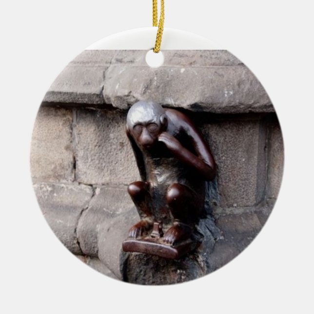 Ornamento De Cerâmica Macaco de Mons (Frente)