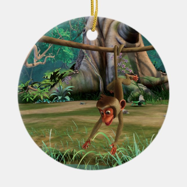 Ornamento De Cerâmica Macaco do bebê (Frente)