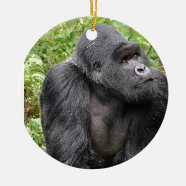 Ornamento De Cerâmica Macaco Feliz (Frente)