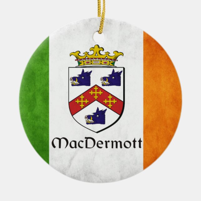 Ornamento De Cerâmica MacDermott Irlandês (Frente)