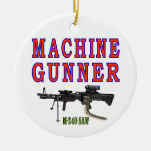 ORNAMENTO DE CERÂMICA MACHINE GUNNER M-240