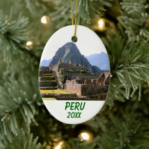 Ornamento De Cerâmica Machu Picchu Peru - Montanha Huayna Picchu