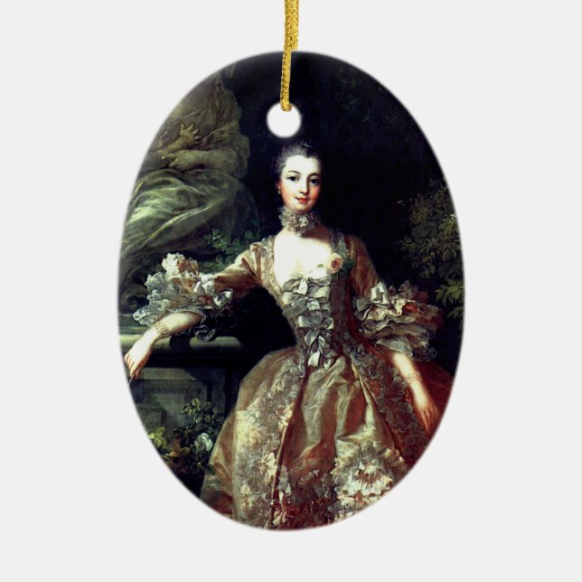 Ornamento De Cerâmica ♥ Madame de Pompadour –Jeanne-Antoinette Poisson ♥ (Frente)